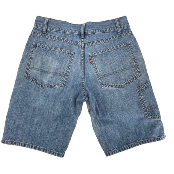 Vintage Levi’s Red Tab Long Carpenter Denim Shorts Size 30 - 2002 (on tag) Baggy - Picture 1 of 16
